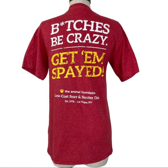 Dog lover graphic t-shirt, womens small red short sleeve crew neck tee - Picture 6 of 6